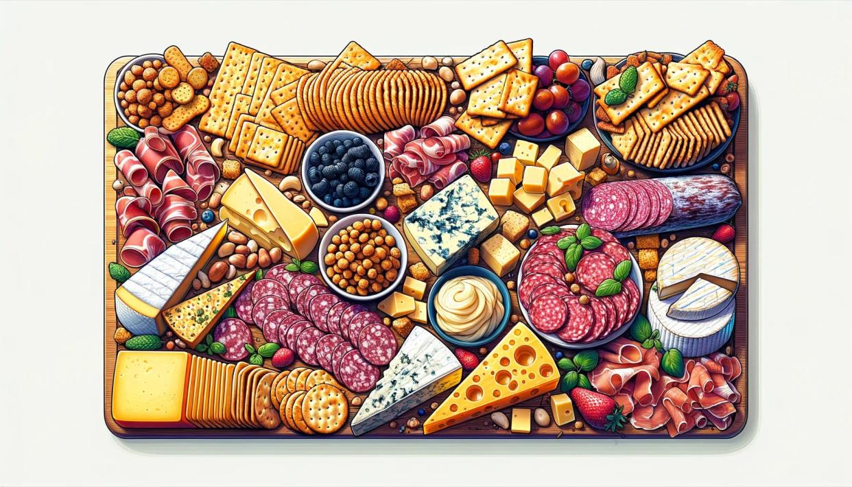 Charcuterie Board With Crackers