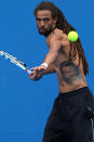 Germany's Dustin Brown with a tattoo of one of his idols, Bob Marley