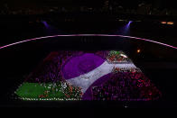 <p>A general view of the athletes of the competing nations during the Closing Ceremony of the Tokyo 2020 Olympic Games at Olympic Stadium on August 08, 2021 in Tokyo, Japan. (Photo by Rob Carr/Getty Images)</p> 