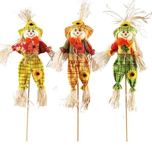 3) Small Fall Harvest Scarecrows