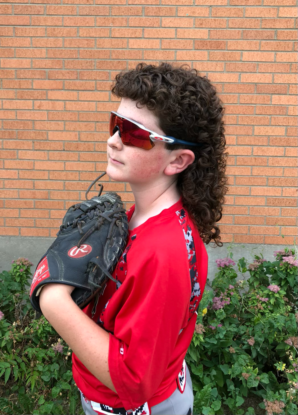 Killian, who also entered Mullet Champ last year, plays travel baseball and hopes for a professional career in the sport (Erica Todd)