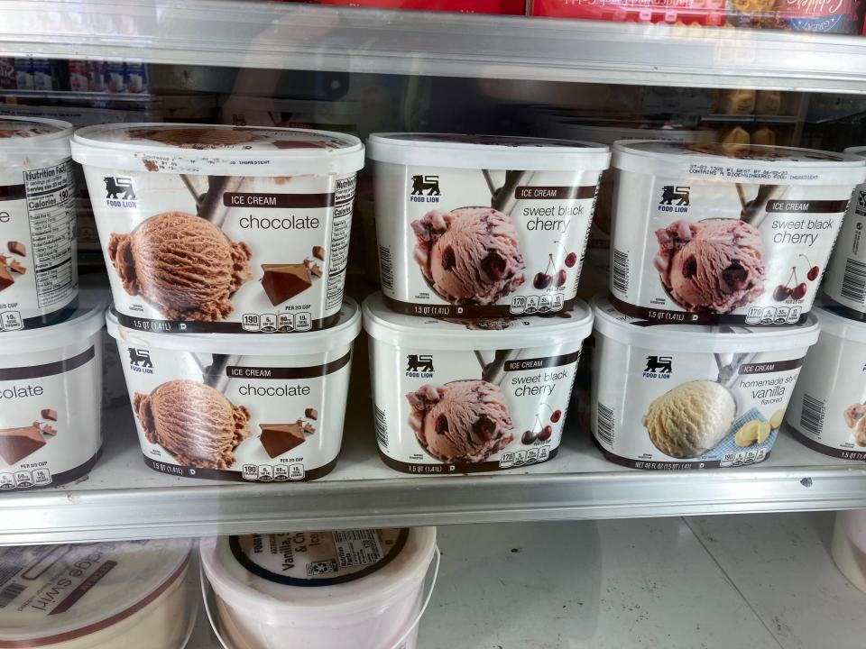 Food Lion brand ice cream.