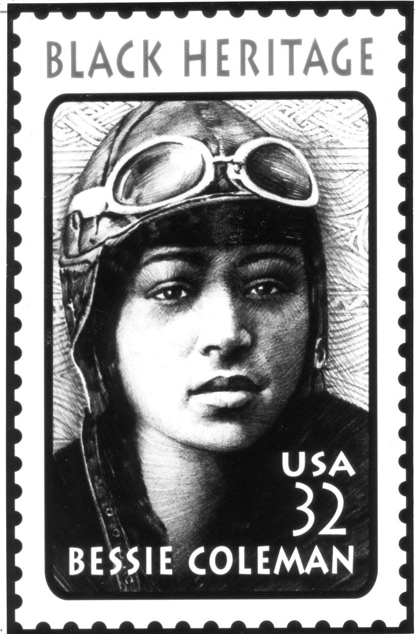 The U.S. Postal Service honored Bessie Coleman with a stamp.