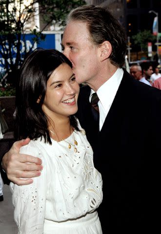 <p>Paul Hawthorne/Getty</p> Phoebe Cates and Kevin Kline