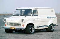 <p>When the Transit Supervan made its public debut at the Easter race meeting at Thruxton in April 1971, Ford could never have predicted just what an icon this ludicrous machine would become. The bodyshell was a standard Transit Mk1, but it hid a rather barmy secret; this delivery van was based on the chassis of a <strong>Ford GT40</strong>, complete with mid-mounted 5.0-litre V8.</p>