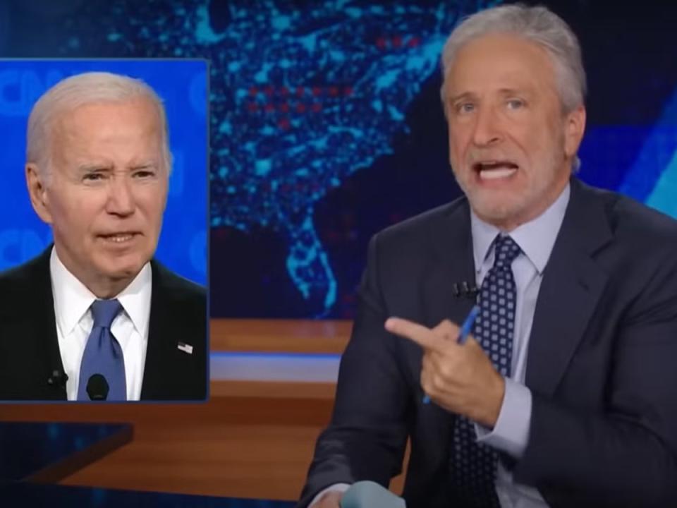 Jon Stewart’s fiery tirade of comments on Biden-Trump debate came after a hiatus from late night shows (The Daily Show/Paramount Plus)