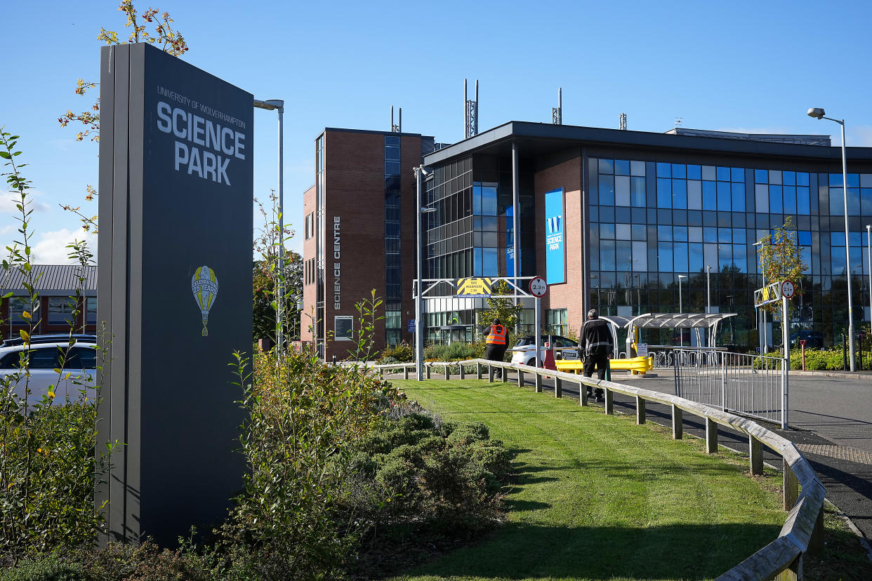 WOLVERHAMPTON, ENGLAND - OCTOBER 15: A general view of the Wolverhampton Science Park which houses the offices and laboratories of Immensa Health Clinic which has been suspended from testing Covid-19 PCR swabs. Health authorities have suspended testing at the company following reports of people receiving negative PCR tests in contrast to positive Lateral Flow tests on October 15, 2021 in Wolverhampton, England. (Photo by Christopher Furlong/Getty Images)