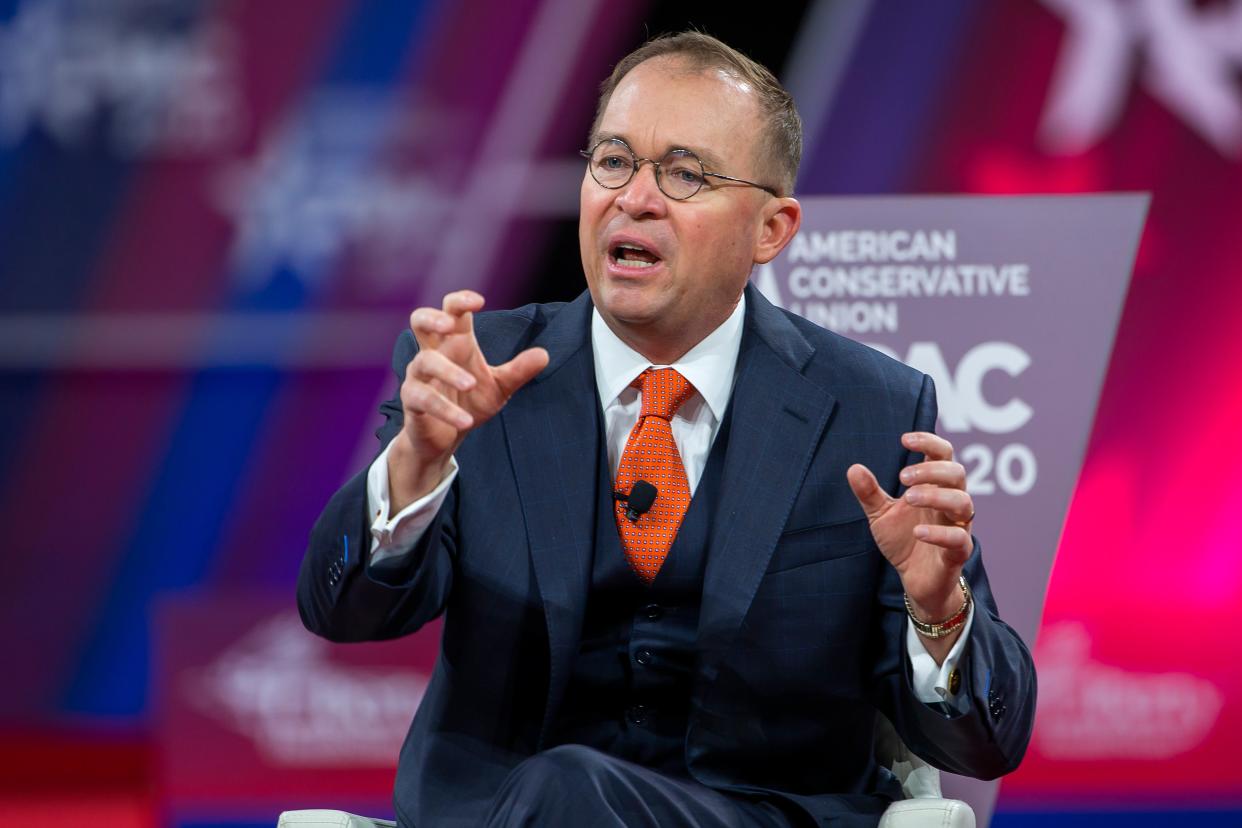 Mick Mulvaney en la conferencia CPAC 2020 (EPA)