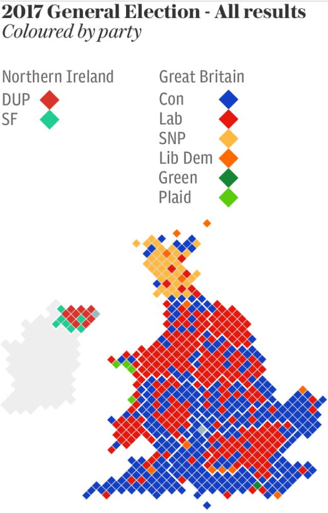 General Election Gains Map