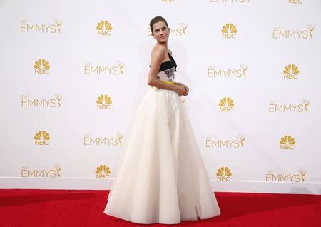 Allison Williams from the HBO series "Girls" arrives at the 66th Primetime Emmy Awards in Los Angeles, California August 25, 2014. REUTERS/Lucy Nicholson