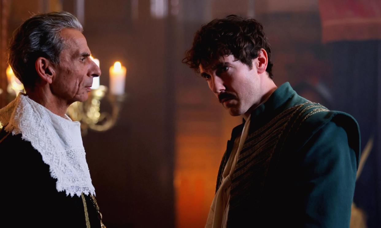 <span>Antony Bunsee as Edward Hyde and Ashley Emerson as Charles II in Royal Kill List.</span><span>Photograph: AETN/A+E Networks EMEA.</span>