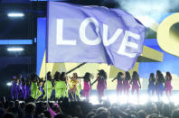 Jennifer Lopez performs at "Vax Live: The Concert to Reunite the World" on Sunday, May 2, 2021, at SoFi Stadium in Inglewood, Calif. (Photo by Jordan Strauss/Invision/AP)