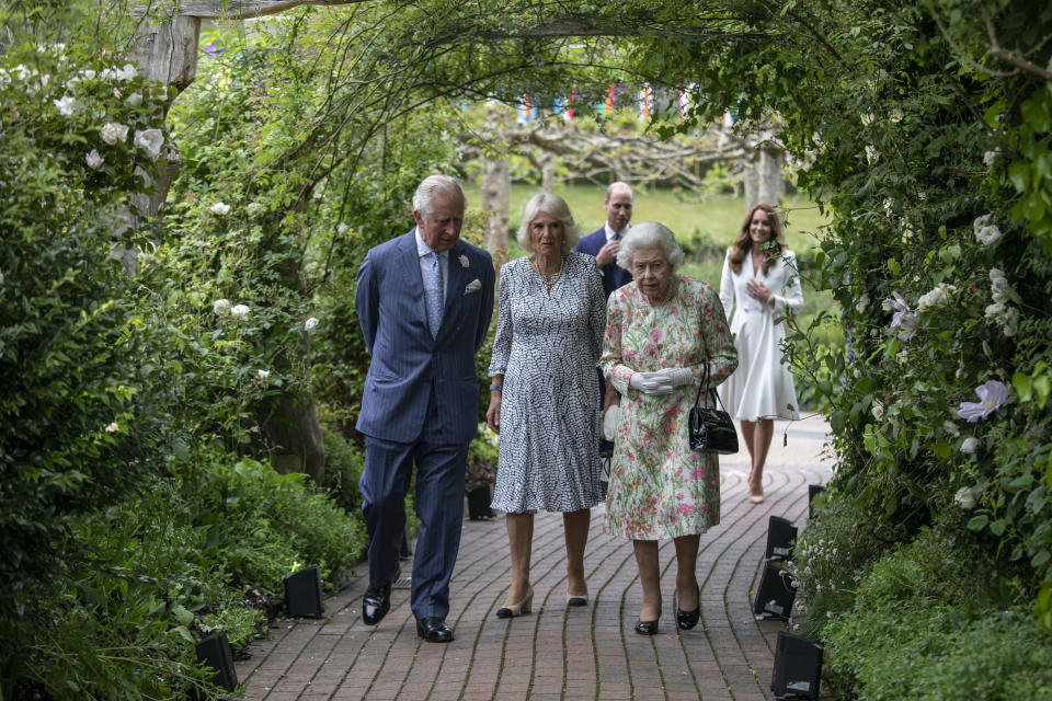 Prince Charles, Camilla, the Queen, Prince William and Kate Middleton at the G7 summit