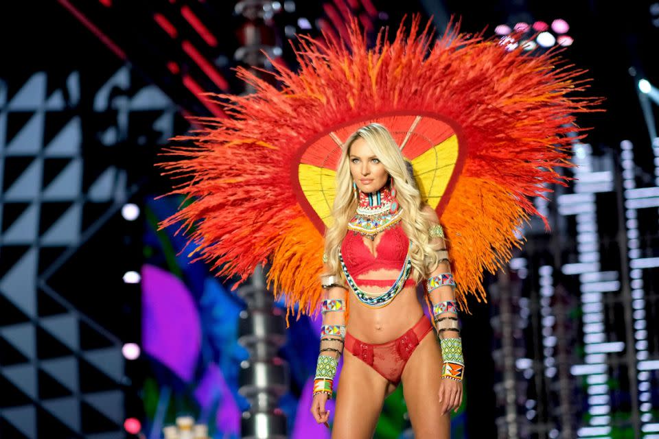 The mum stunned on the VS runway in China. Photo: Getty