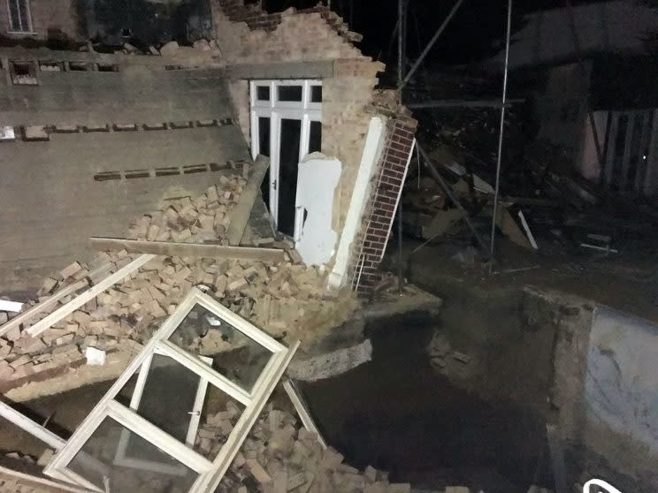 The home collapsed at about 1am (Picture: SWNS)