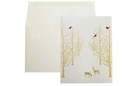 Paula Skene Snowy Forest Boxed Cards, Box of 8, from Fortnum and Mason - Credit: Fortnum &amp; Mason