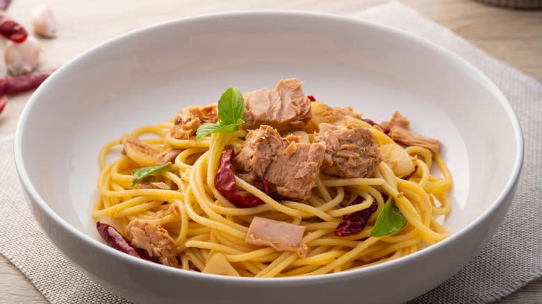 smoked tuna spaghetti