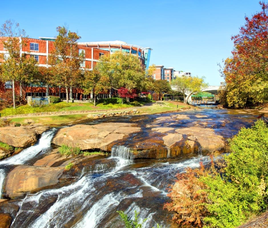 Greenville's remarkable facelift includes Falls Park on the Reedy, a 32-acre park rustling with autumn beauty in the town's historic West End district. <p>Denis Tangney Jr/Getty Images</p>