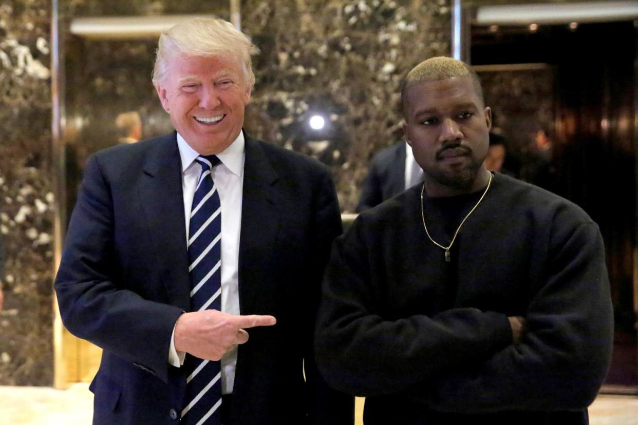 'Dear friend': Kanye West with Donald Trump at Trump Towers: Andrew Kelly/Reuters