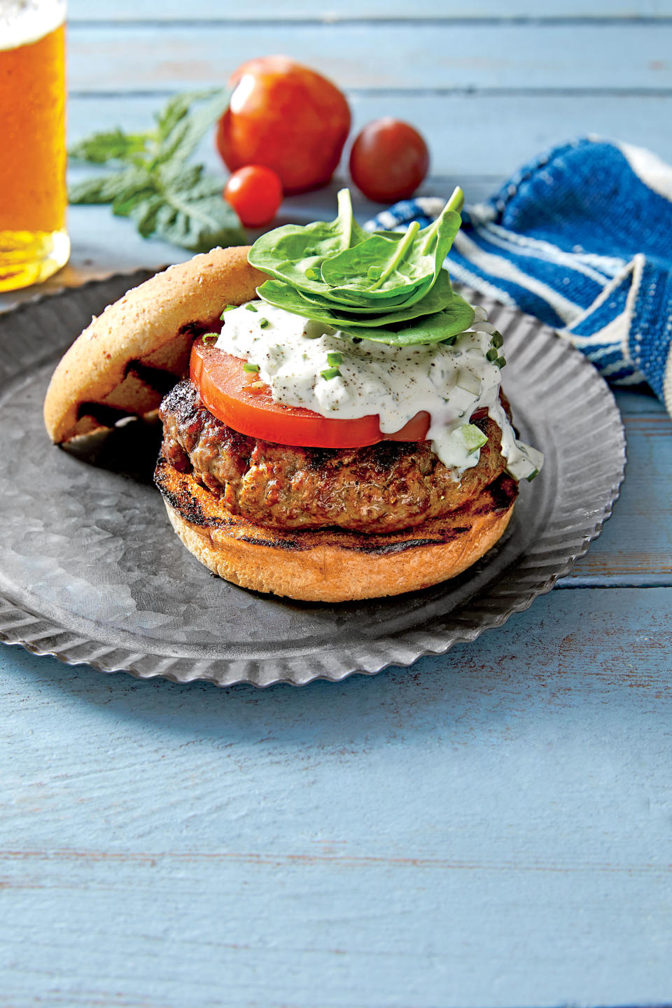 Burgers with Green Tomato Mayonnaise