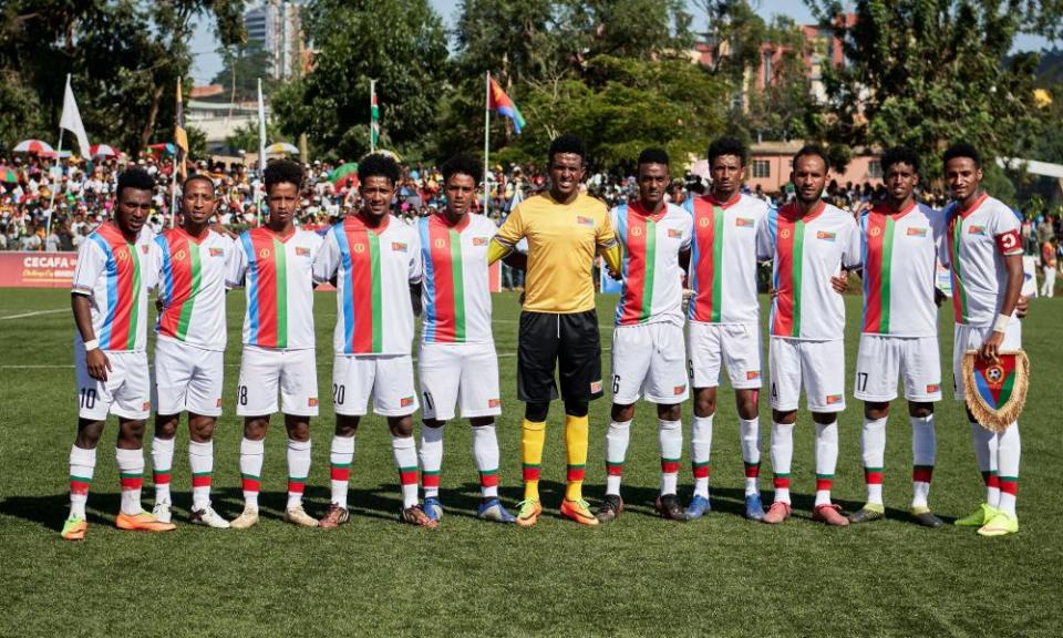 The Eritrea team that started the Cecafa Cup final in December 2019.