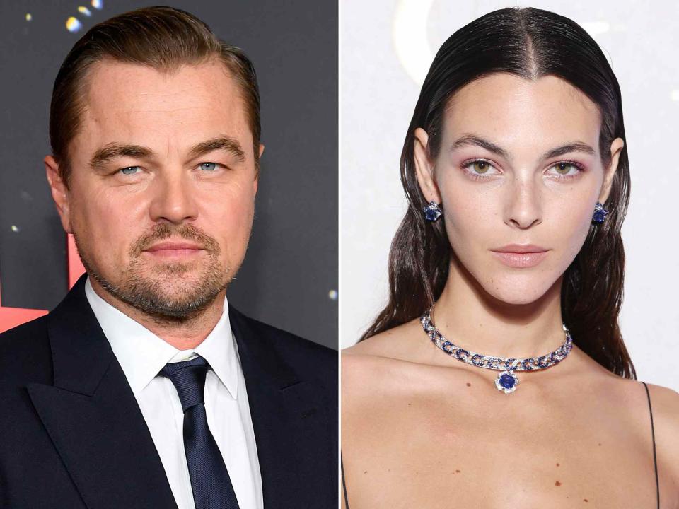 <p>Kevin Mazur/Getty ; Daniele Venturelli/Getty</p> Leonardo DiCaprio in New York City on Dec. 5, 2021; Vittoria Ceretti in Milan on Sept. 23, 2022