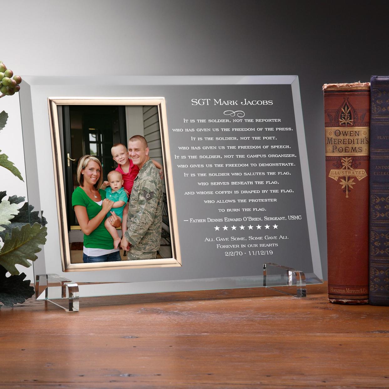 American Hero Personalized Reflections Frame