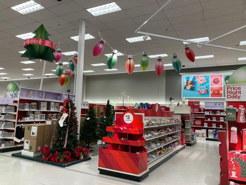 The holiday section at Target.