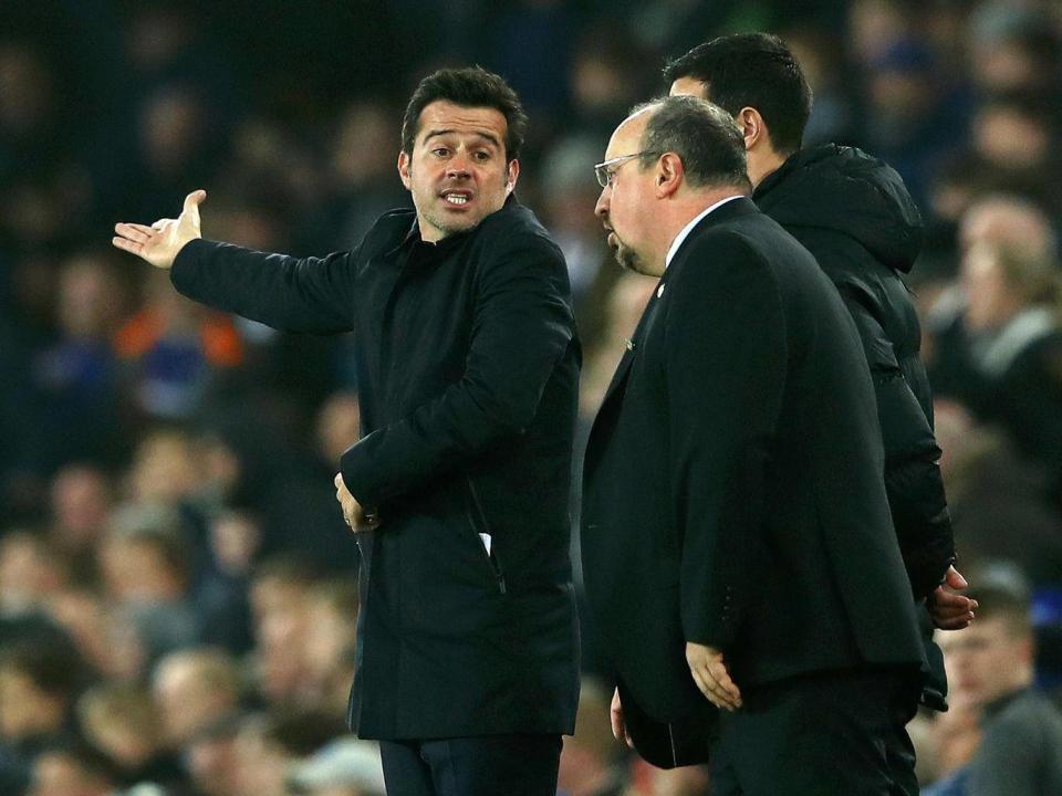 Silva could not hide his frustration on the touchline as Everton toiled against Newcastle (Getty Images)