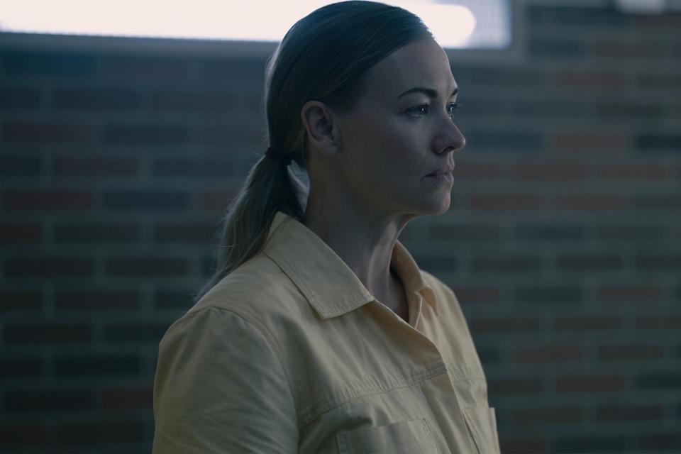 The Handmaid’s Tale -- “Motherland” - Episode 508 -- June considers a tempting but risky offer from a surprise visitor. Serena hits rock bottom and searches for allies. Serena (Yvonne Strahovski), shown. (Photo by: Sophie Giraud/Hulu)