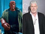 It took Perlman four hours everyday to become the giant, red demon from the popular comic book series <em>Hellboy</em>, although makeup artist Jake Garber later clarified that the actual time spent applying makeup and prosthetics was more like two-and-a-half hours in total. "I wanted him to be able to get up, stretch, and have a cup of coffee, maybe a little breakfast so it's not quite as grueling," Garber told <a href="https://entertainment.howstuffworks.com/arts/comic-books/hb-makeup2.htm" rel="nofollow noopener" target="_blank" data-ylk="slk:HowStuffWorks;elm:context_link;itc:0;sec:content-canvas" class="link ">HowStuffWorks</a>. If Perlman was unrecognizable in the role, it's likely because there was very little of his own face and body that weren't covered in prosthetics. He wore the foam pieces on his chest, on his head with a skull cap and had a full-facial prosthetic that covered everything besides his bottom lip. As for the character's unique hairstyle, Garber applied four separate hairpieces including a samurai wig and sideburns. Perlman also wore contact lenses and dentures. Ultimately, Garber joked, the only thing left showing of Perlman were his eyelids.