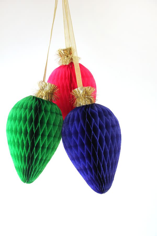 Honeycomb Christmas Bulbs