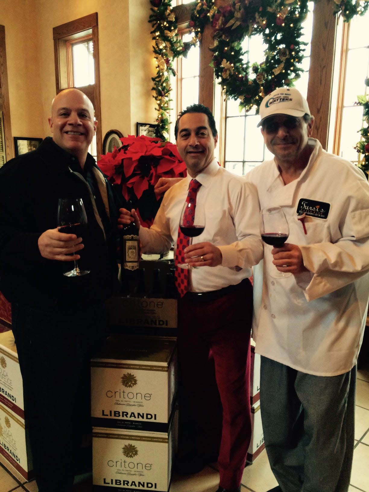 Bob Tursi, Patrick Morris and John Cardamone pose for a photo at Exile Brewing Company. Morris, the executive chef at The Latin King known for his take on the restaurant's iconic Chicken Spiedini dish, died June 12 after a battle with stage 4 prostate cancer. He was 60 years old.