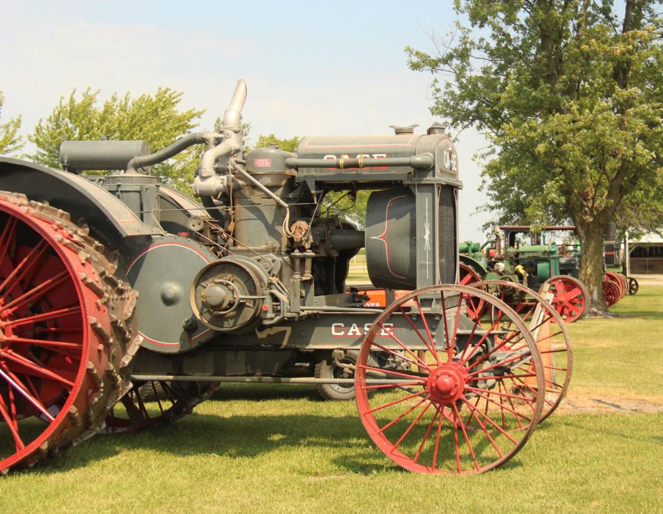 J.I. Case steam engines are lined up at Central States Threshermen's Reunion Park. The 75th Central States Threshermen's Reunion weekend begins on Thursday, Aug. 31.