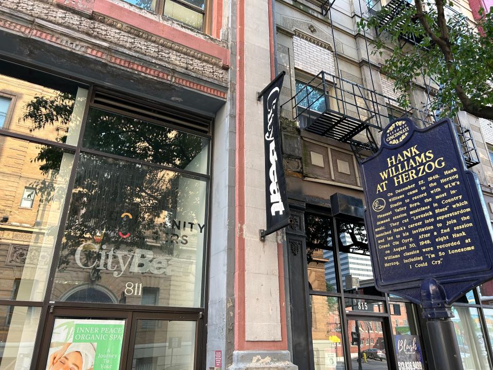 A historical maker was unveiled in 2009 at 811 Race St., recognizing it as the site of the E.T. Herzog Recording Co., where Hank Williams recorded eight classic songs in 1948 and 1949. The building now holds the offices of CityBeat.