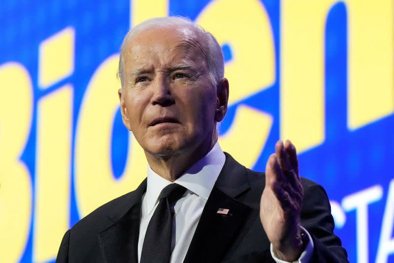 FILE PHOTO: U.S. President Biden attends a dinner hosted by the Human Rights Campaign at the Washington Convention Center in Washington