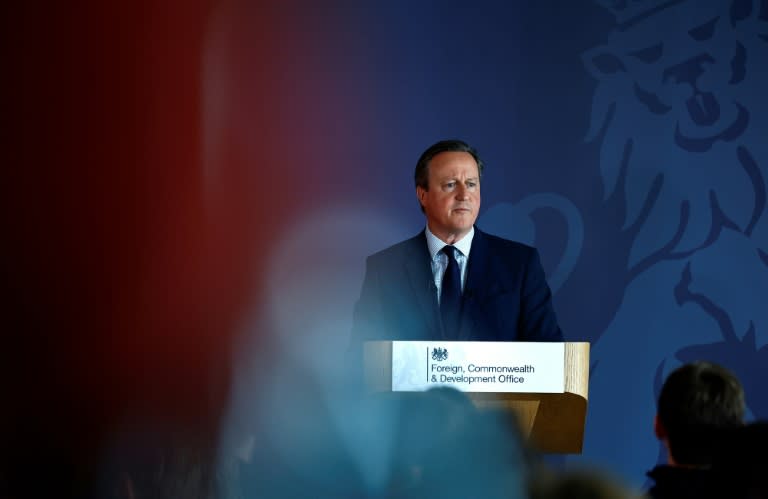 UK Foreign Secretary David Cameron called for an increase in defence spending by NATO members (BENJAMIN CREMEL)