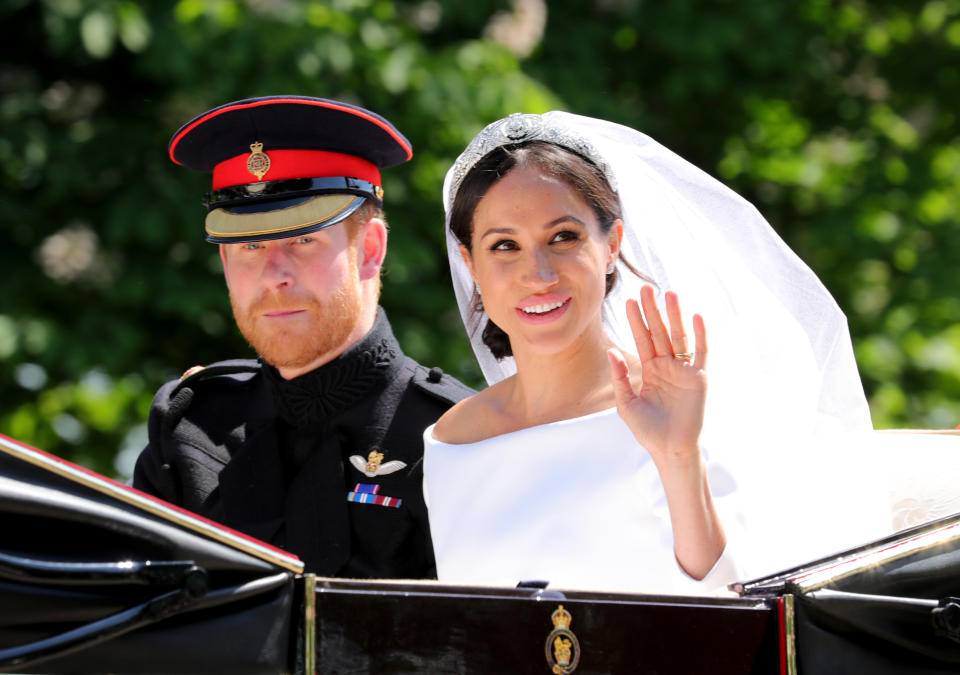 Meghan let her natural beauty shine through on her wedding day to Prince Harry. Photo: Getty Images