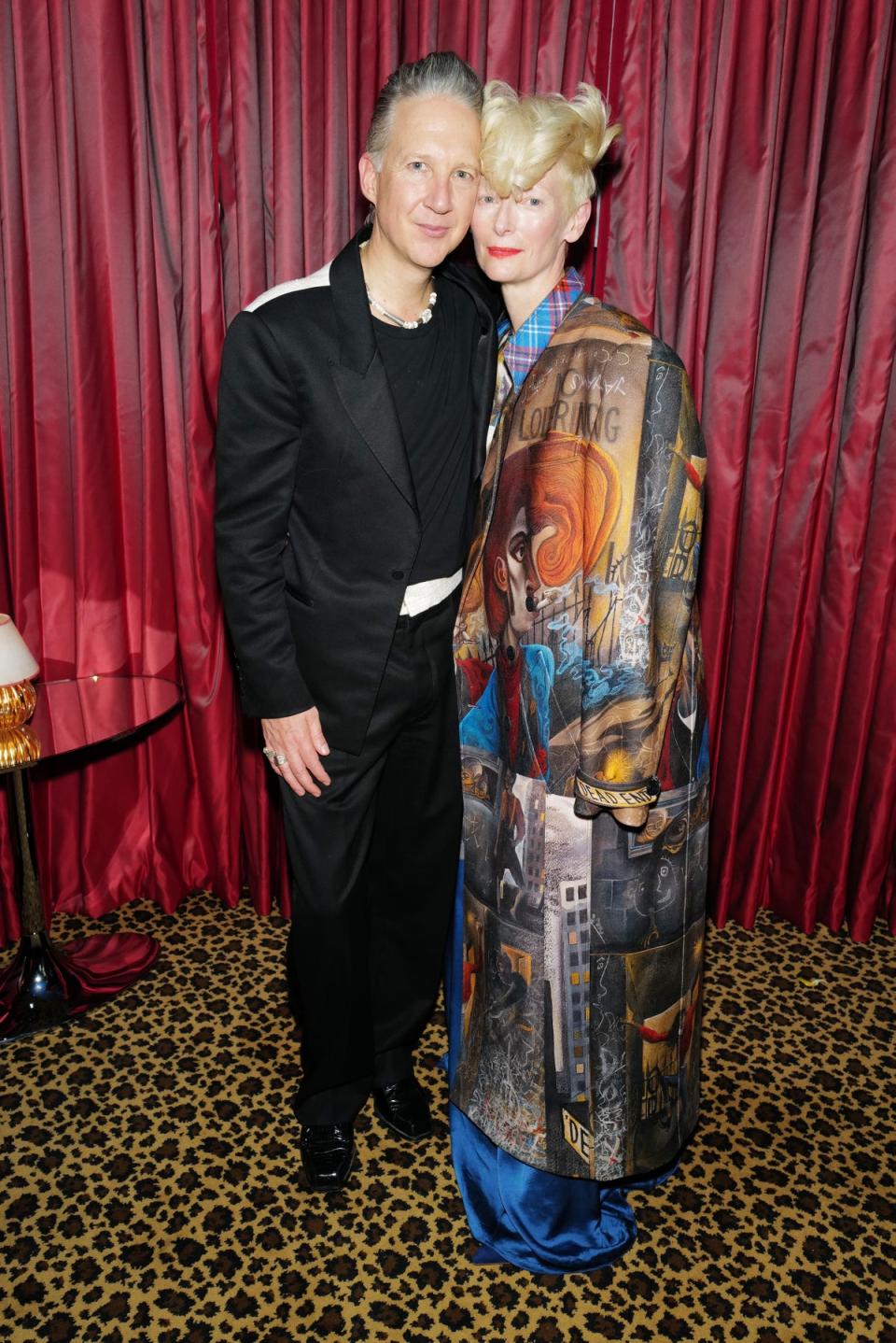 Jefferson Hack and Tilda Swinton attend The Twenty Two party (Darren Gerrish)