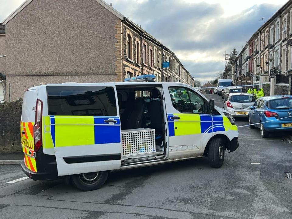 There is a heavy police presence in the village of Aberfan after what is being described as a serious assault (Media Wales)