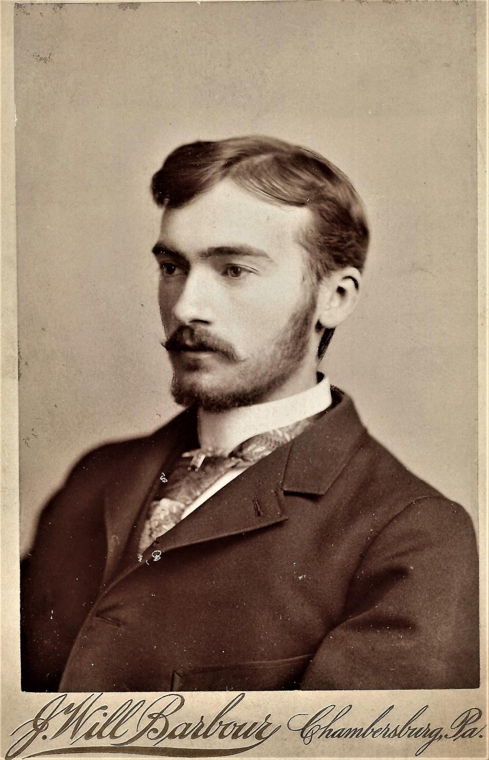 J. Will Barbour took this photo of himself in the early 1890s. It's the known photograph of Barbour sporting a beard.