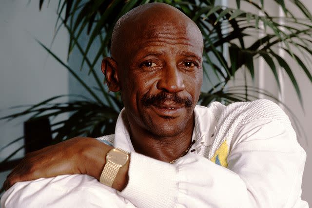 <p>Bob Riha, Jr./Getty</p> Lou Gossett Jr. photographed in 1985