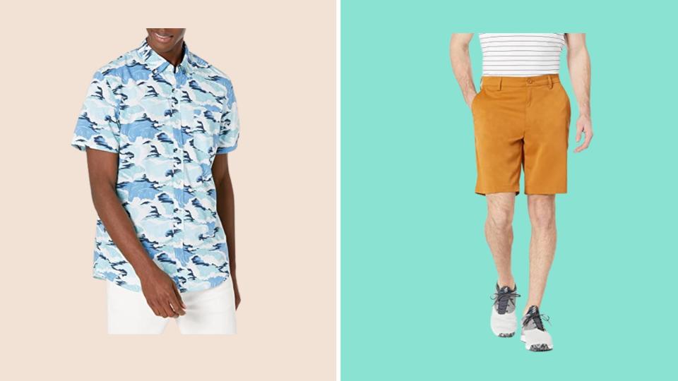 Whether you want your legs to breathe a little this summer or add some style to your tops, you can shop a wide variety of men's clothing on sale at Amazon.