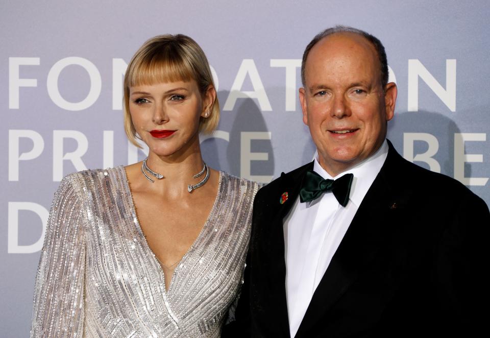 Princess Charlene wore her hair in a bob with blunt bangs in SeptemberPOOL/AFP via Getty Images