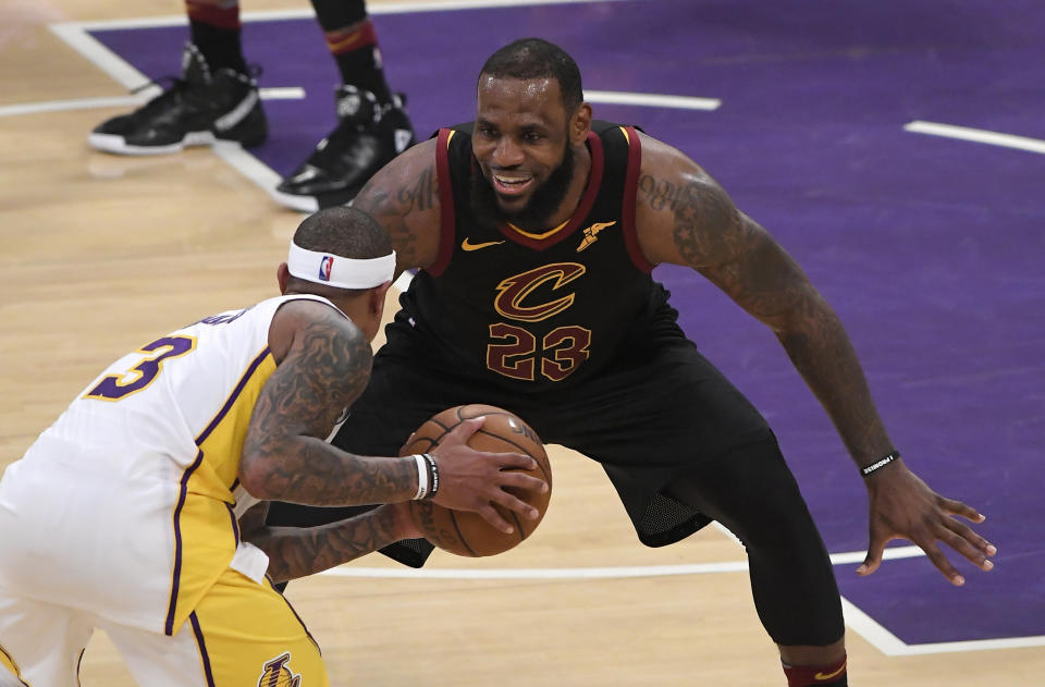 LeBron James loomed large in L.A. (AP)