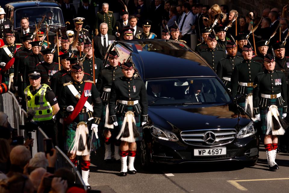 Queen Elizabeth procession in Edinburgh, Scotland