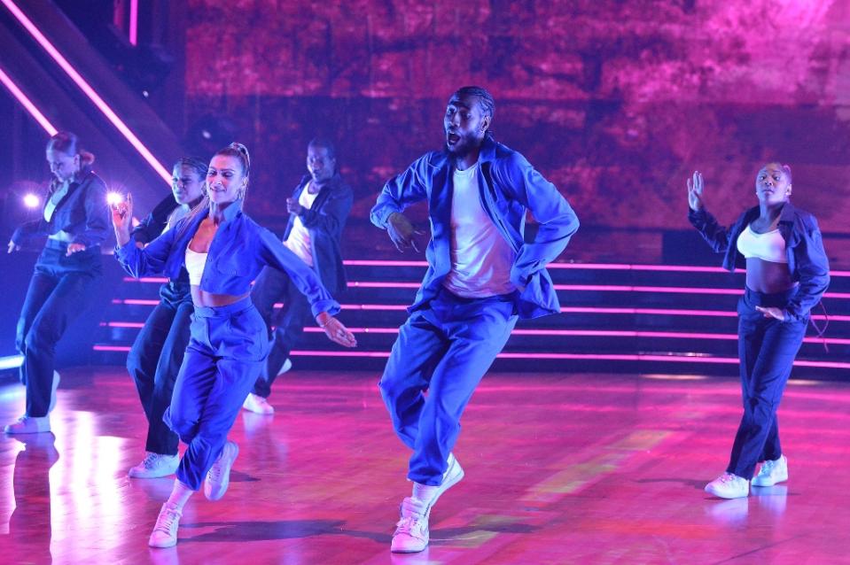 Shumpert and Karagach perform a freestyle dance on “Dancing With the Stars.” - Credit: ABC