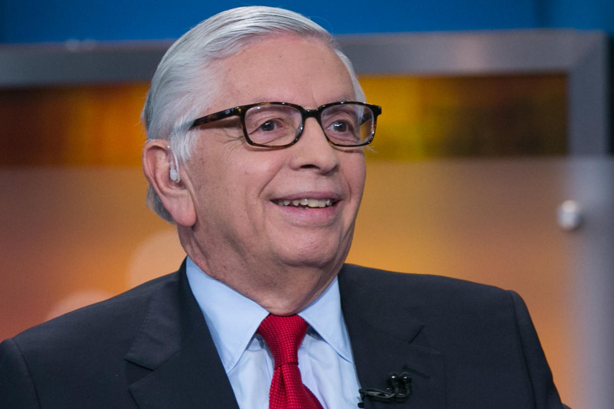 Former NBA commissioner David Stern remains in serious condition five days after suffering a brain hemorrhage. (Adam Jeffery/CNBC/NBCU Photo Bank/NBCUniversal via Getty Images)