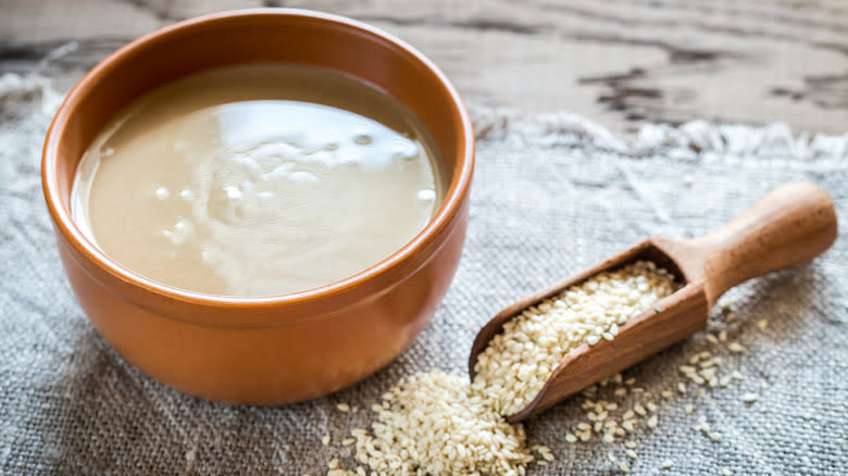 Bowl of tahini