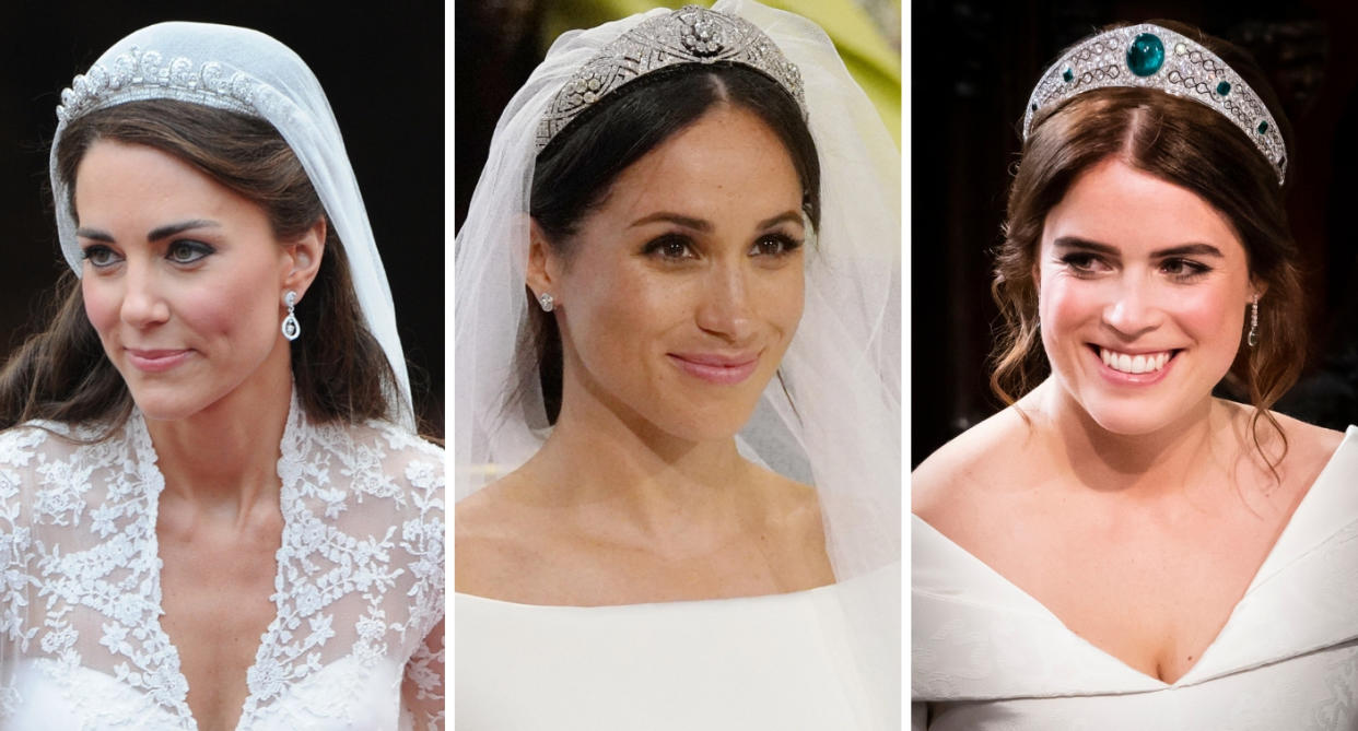 Can you guess which royal wedding tiara is estimated at £10 million? [Photos: Getty]